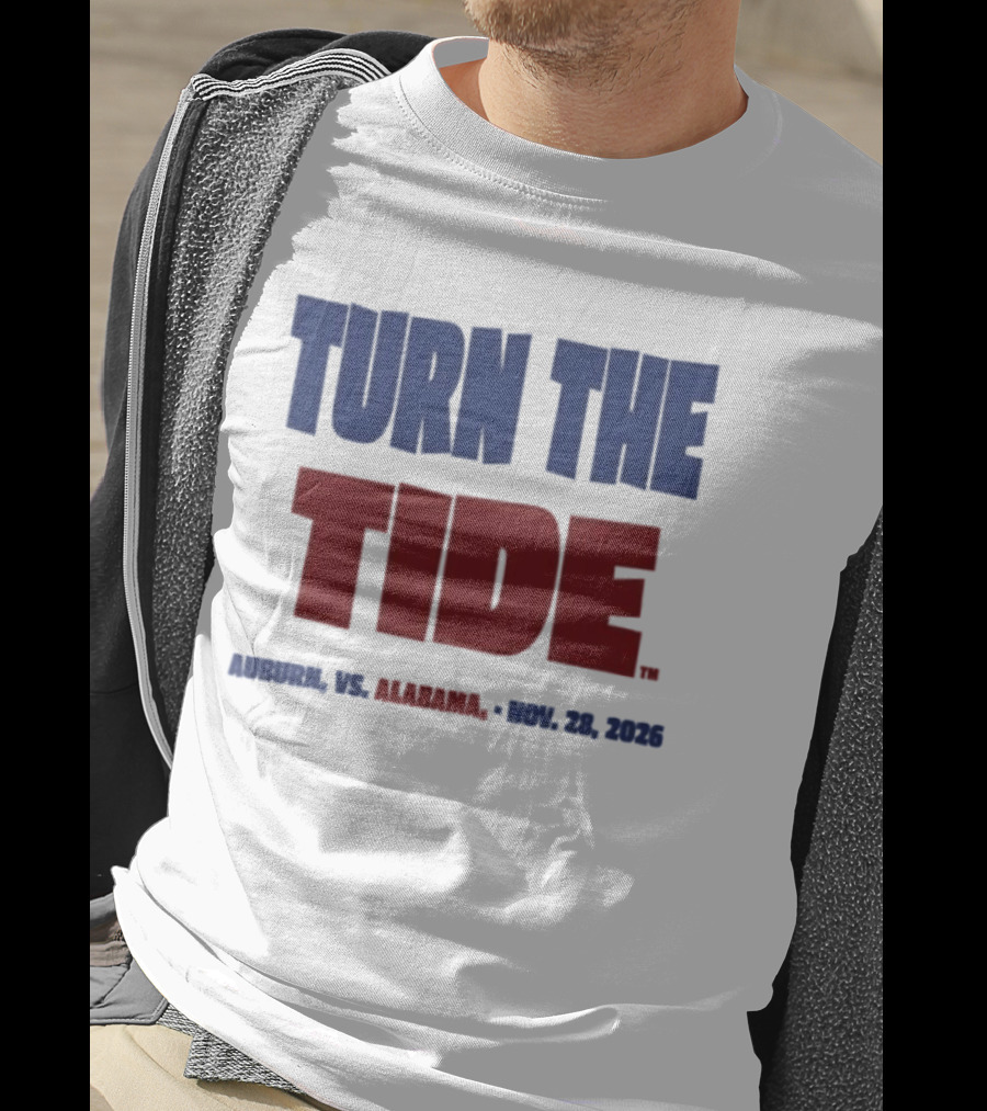 Auburn Vs Alabama Turn The Tide Nov 28 2026 T-Shirt