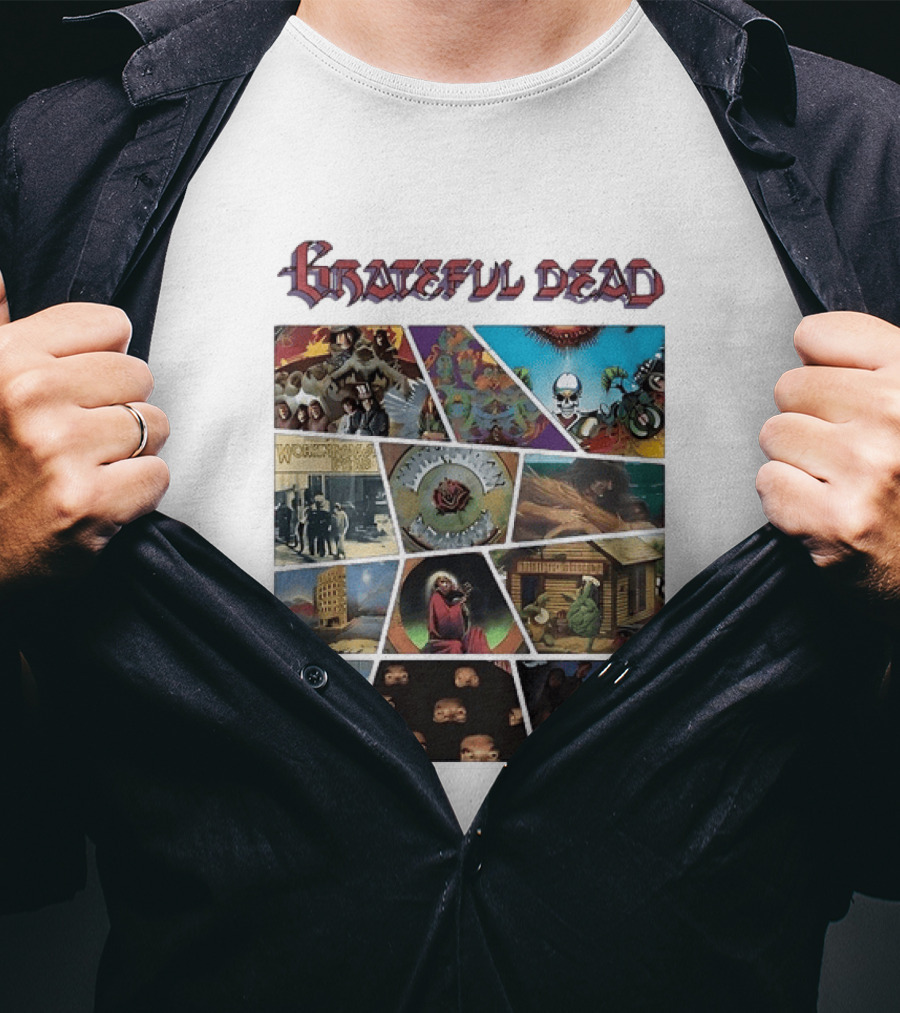 Grateful Dead Iconic Album Covers And Music History T-Shirt