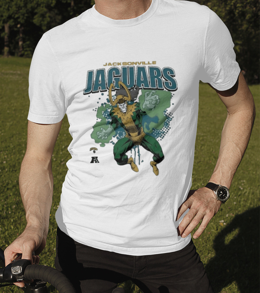 Jacksonville Jaguars Loki Marvel Crossover NFL Collaboration T-Shirt