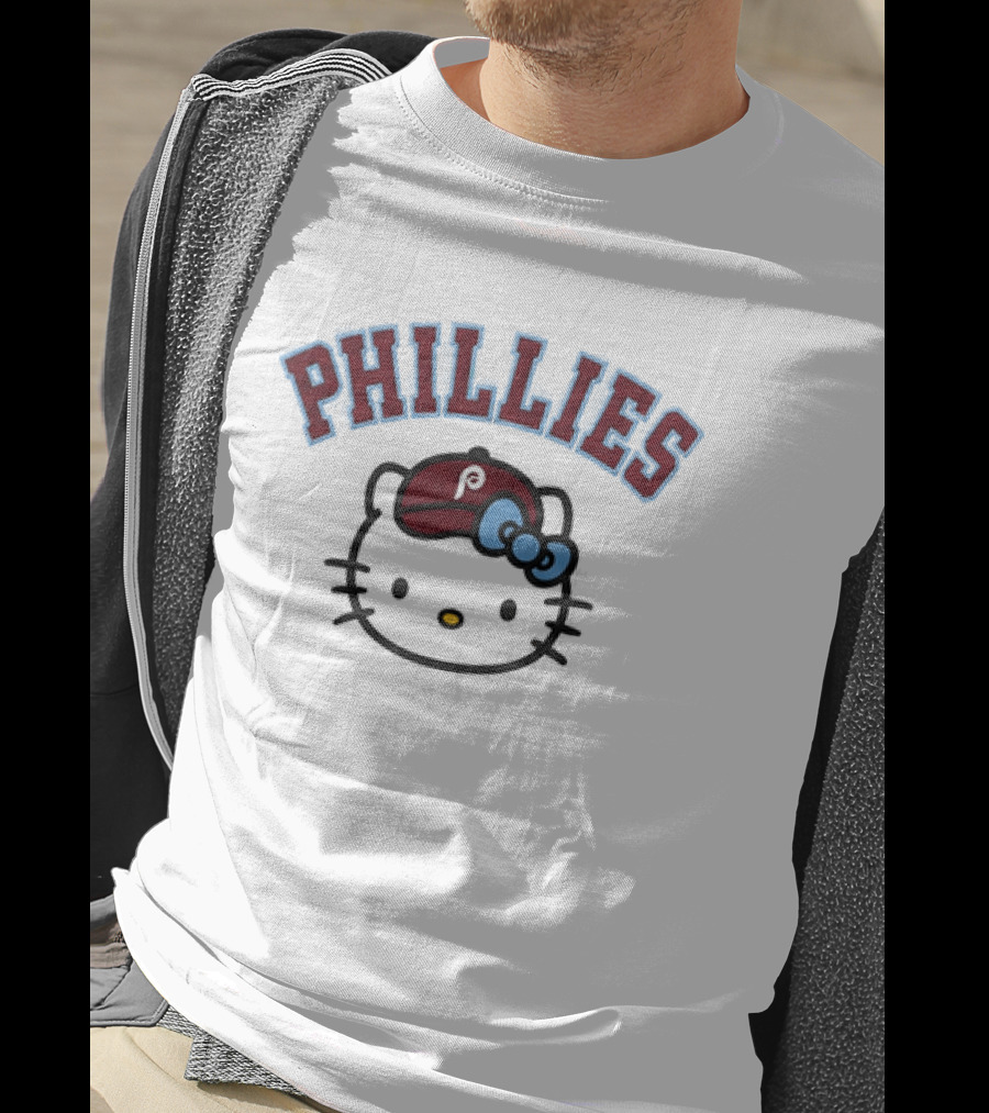 Phillies Hello Kitty Night 2026 Cardigan Hat Bow T-Shirt
