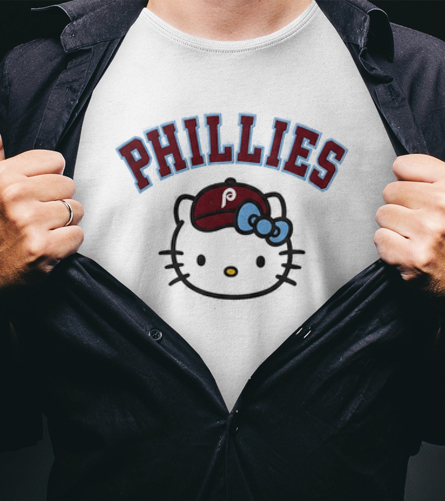 Phillies Hello Kitty Night 2026 Cardigan Hat Bow T-Shirt