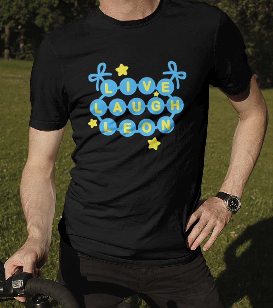 Live Laugh Leon Meme Blue And Yellow Stars T-Shirt