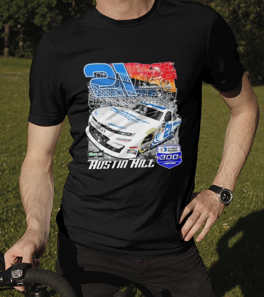 Austin Hill Richard Childress Racing February 2026 United Rentals 300 Daytona Race Winner Chevrolet 21 T-Shirt