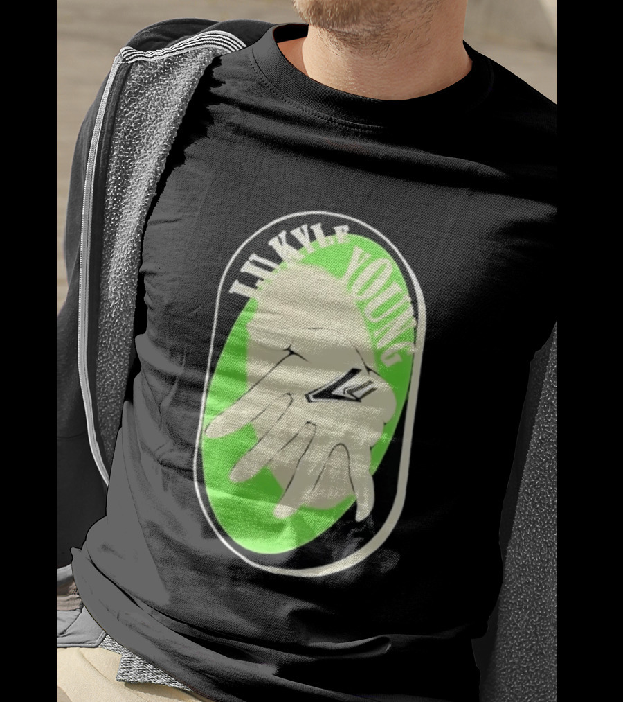 Lukyle Young Hand With Emblem In Green Oval T-Shirt