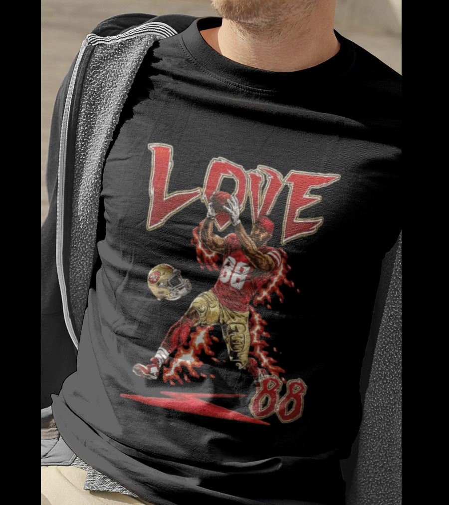 Marquise Goodwin San Francisco 49ers Number 88 Catching Football Love T-Shirt
