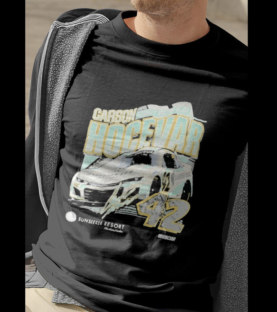Carson Hocevar Legacy Motor Club 42 Sunseeker Resort NASCAR Racing T-Shirt