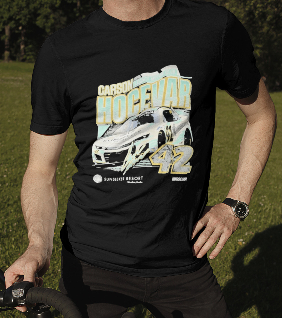 Carson Hocevar Legacy Motor Club 42 Sunseeker Resort NASCAR Racing T-Shirt