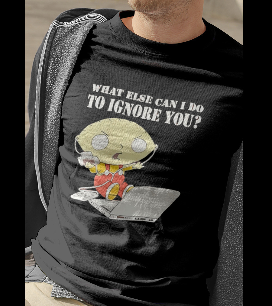 Stewie Griffin What Else Can I Do To Ignore You Laptop Headphones T-Shirt