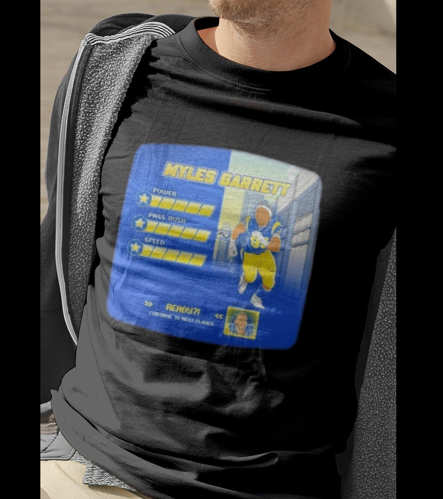 Myles Garrett Power Pass Rush Speed LA Rams 2026 Melbourne Game T-Shirt