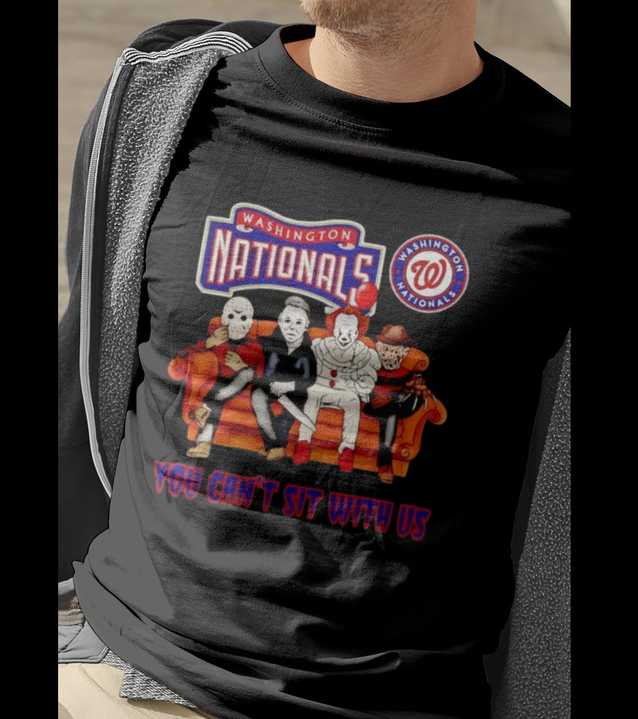 Washington Nationals Horror Movie Characters You Can't Sit With Us Couch Scene T-Shirt