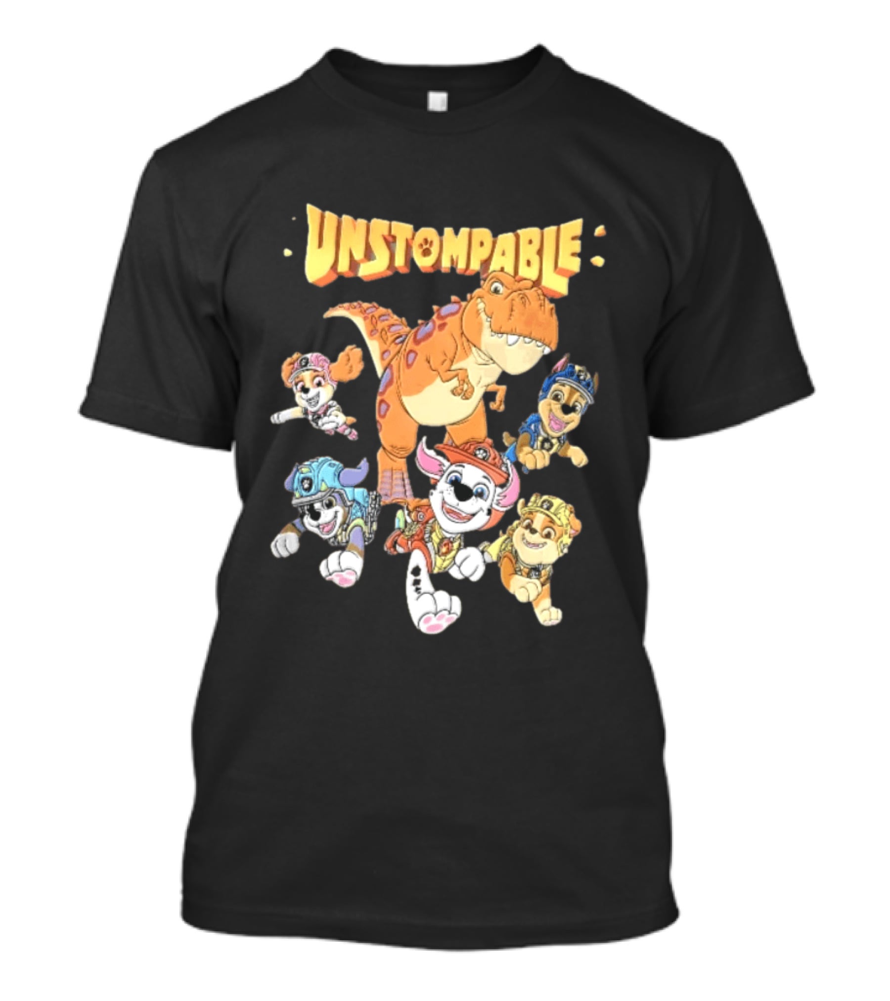 Paw Patrol Unstompable Pups With Tyrannosaurus Dinosaur Adventure T-Shirt