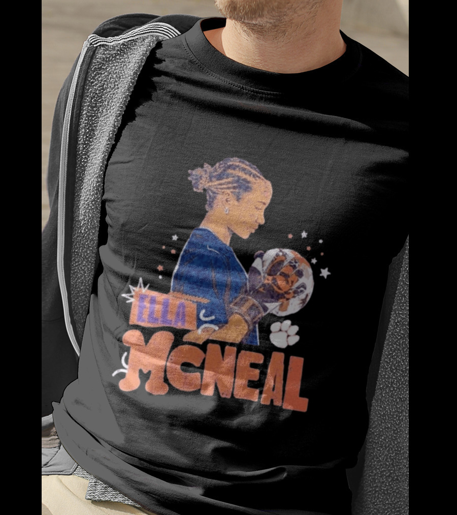 Ella McNeal Clemson Tigers Soccer Player Holding Ball T-Shirt