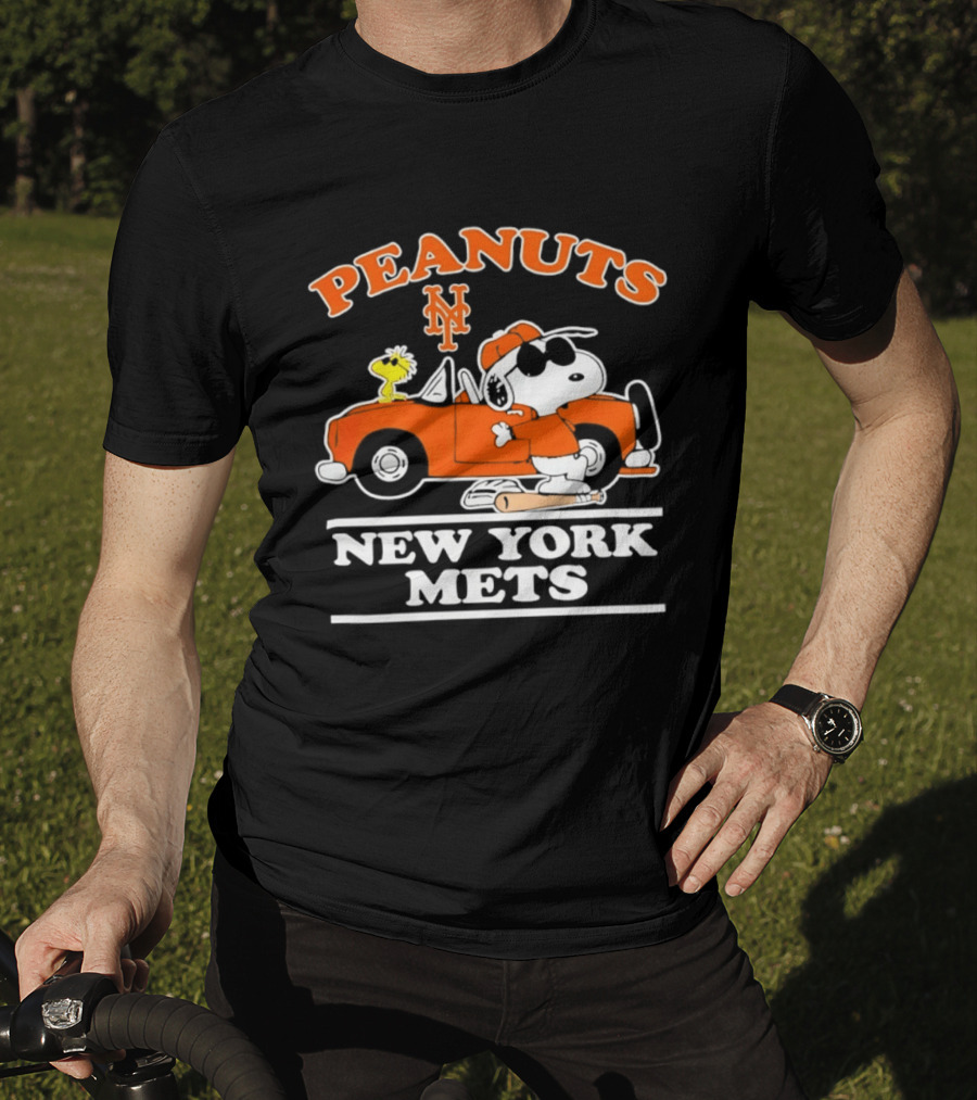 Peanuts Snoopy Woodstock New York Mets MLB Fan Gear T-Shirt