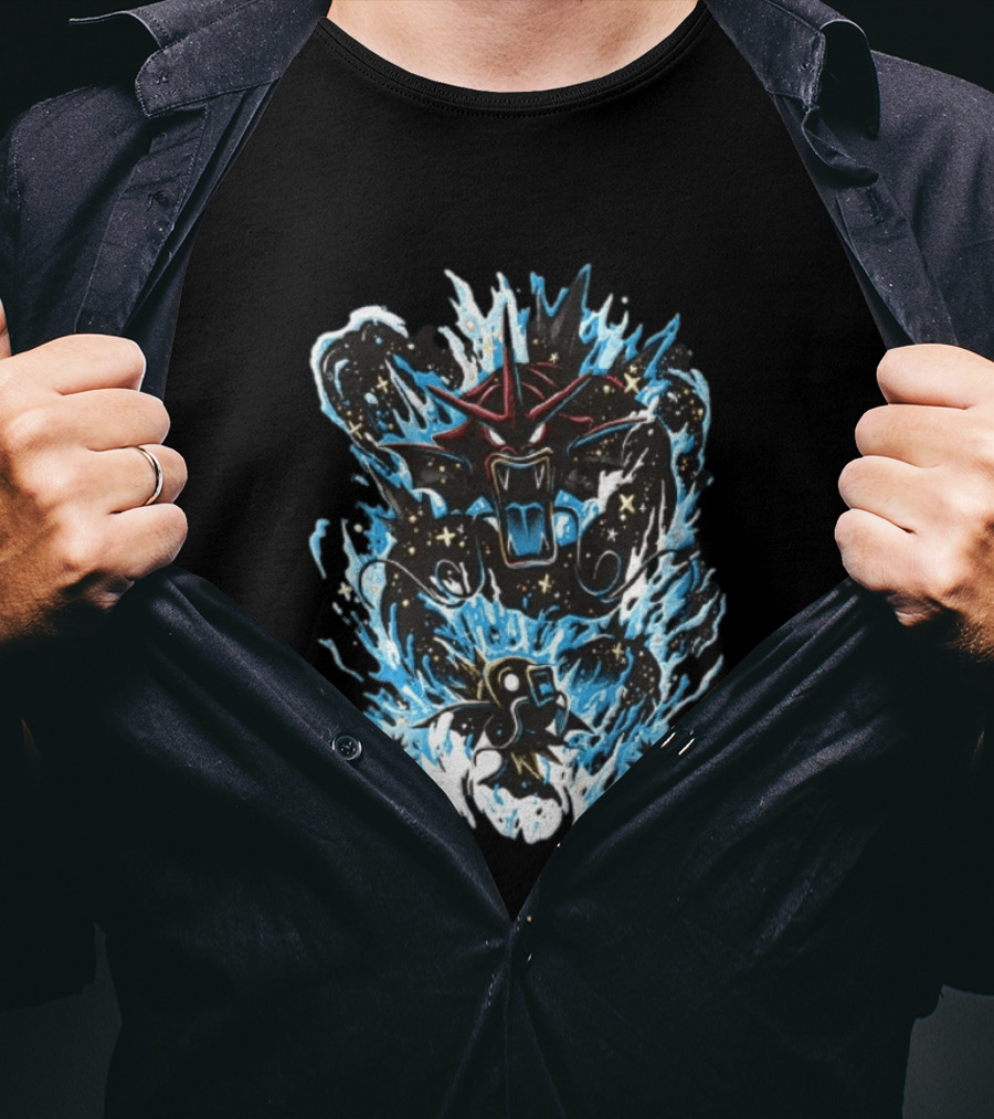 Gyarados And Magikarp Pokemon Evolution Deep Sea Water Power Splash Fan Favorite T-Shirt