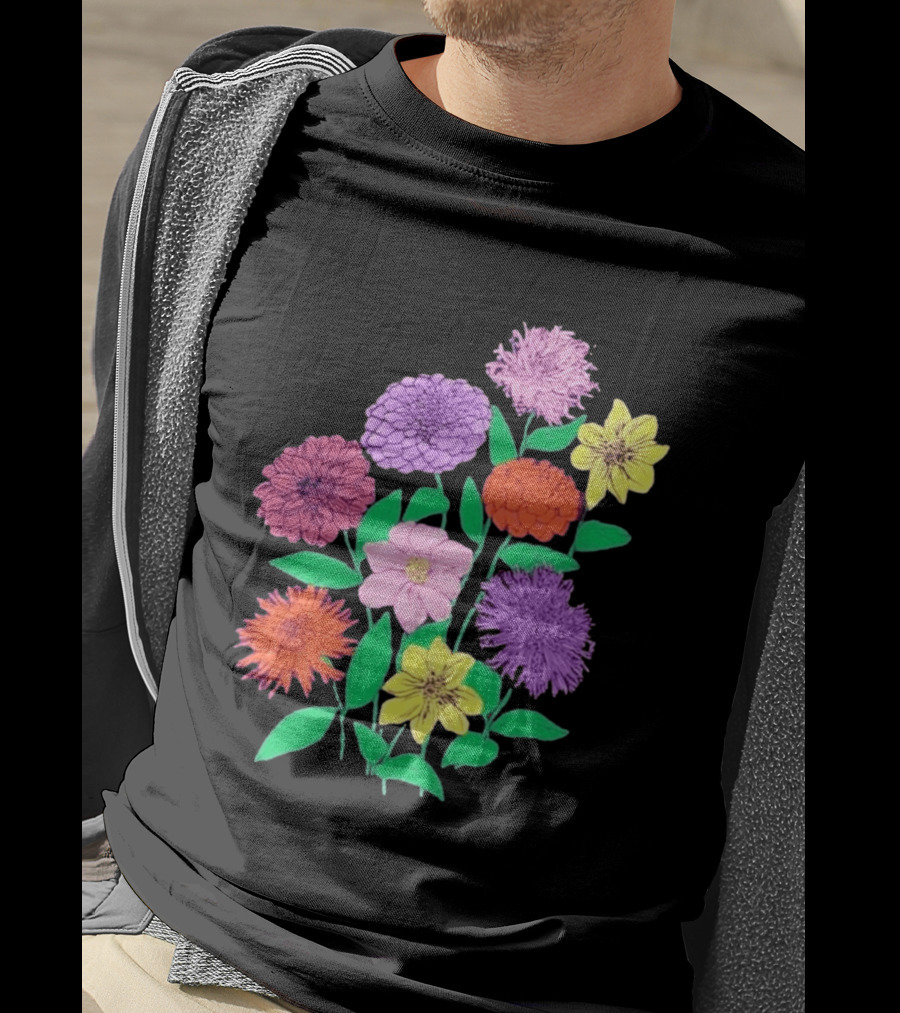 Jane Colby Colorful Floral Arrangement T-Shirt