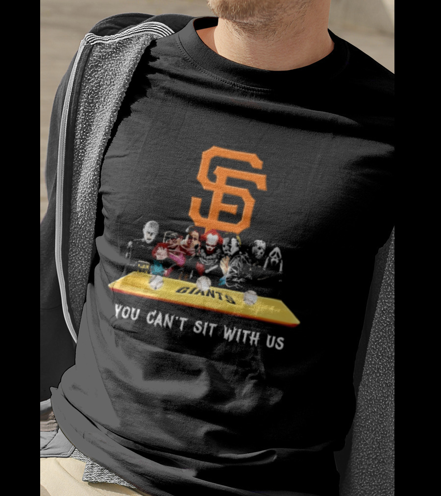 San Francisco Giants MLB You Can't Sit With Us Horror Characters Dugout Bench T-Shirt