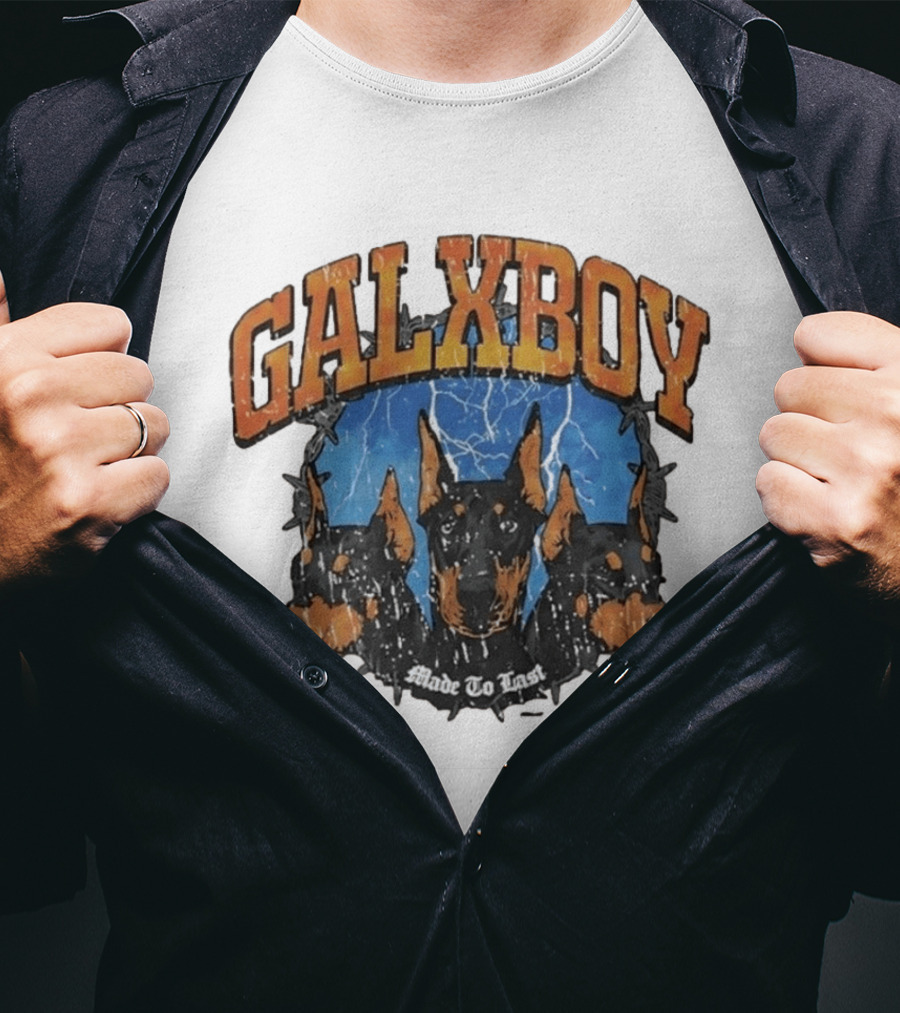 GalxBoy Made To Last Doberman Trio Bold Presence T-Shirt