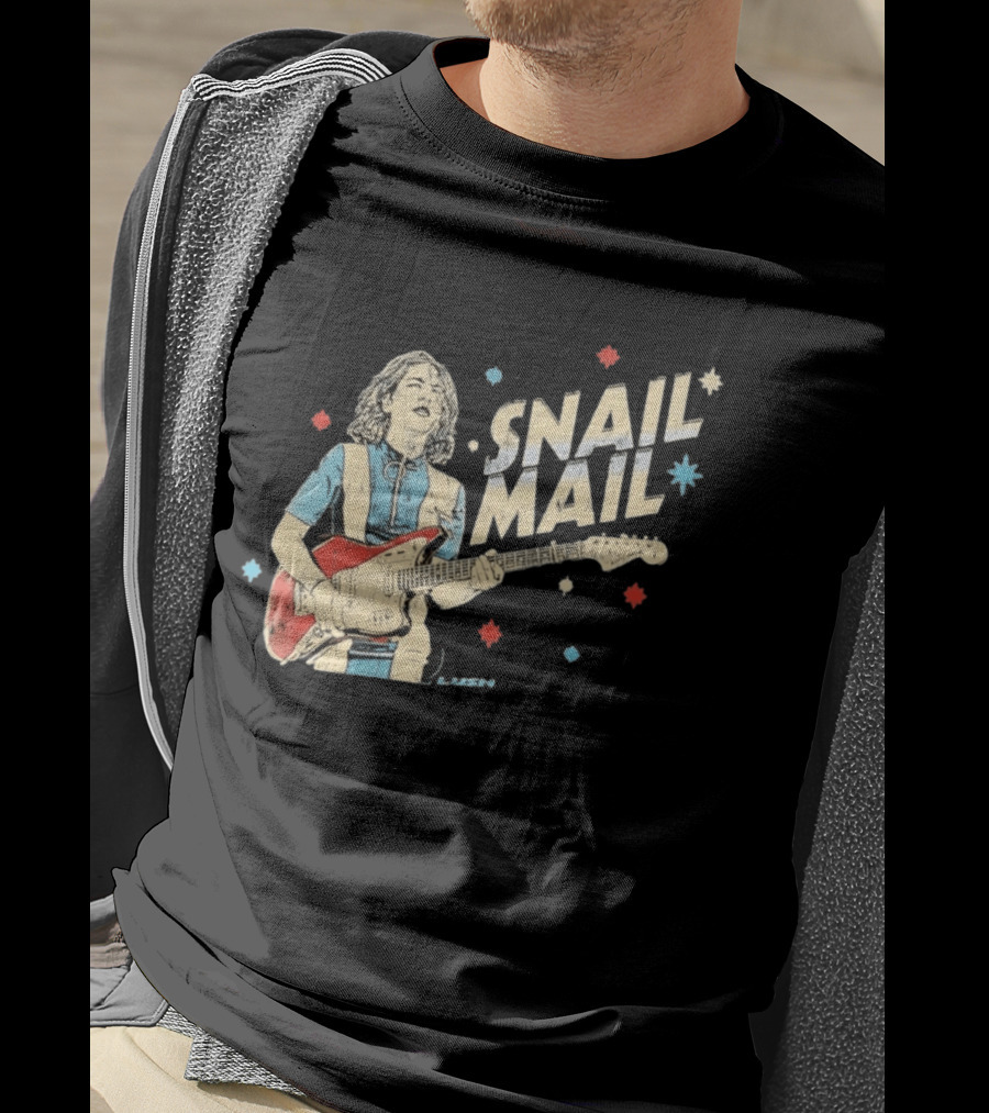 Snail Mail Lush Indie Rock Distressed Guitar T-Shirt