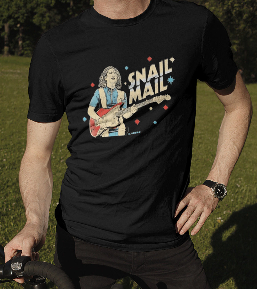 Snail Mail Lush Indie Rock Distressed Guitar T-Shirt