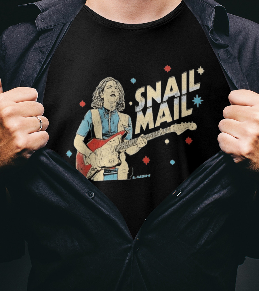 Snail Mail Lush Indie Rock Distressed Guitar T-Shirt