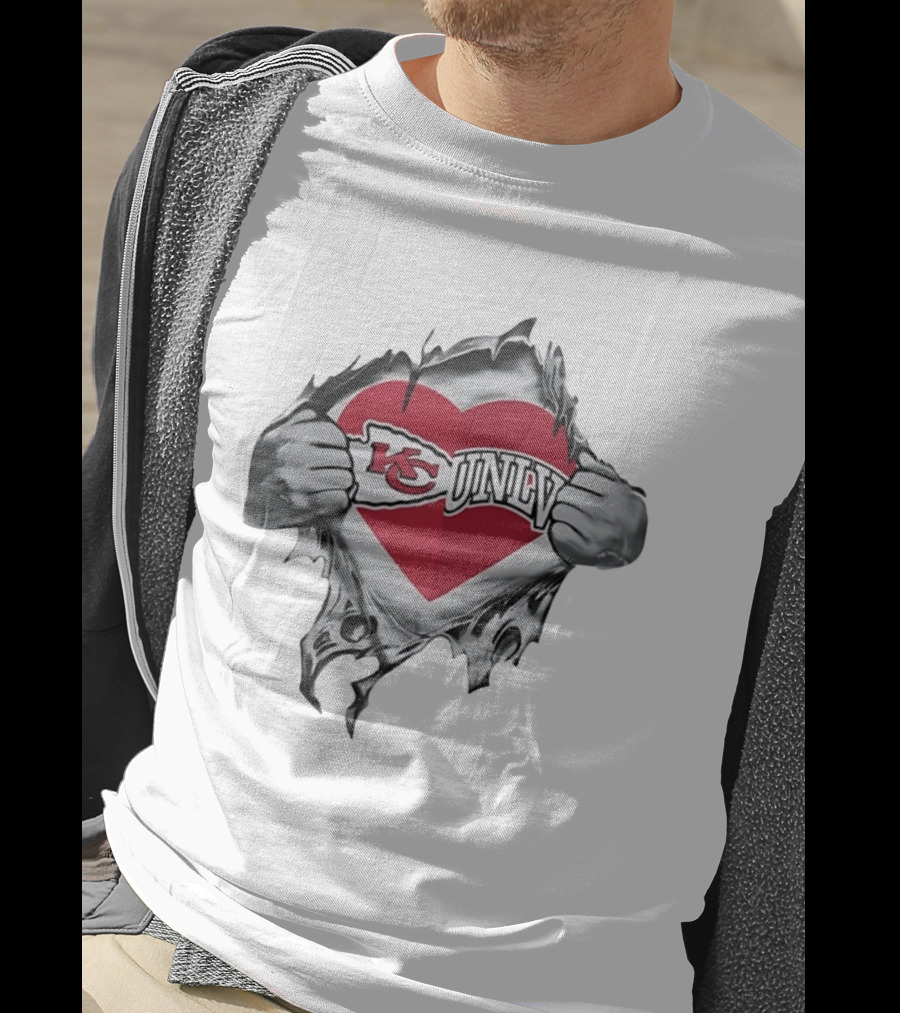 Kansas City Chiefs UNLV Rebels Heart T-Shirt