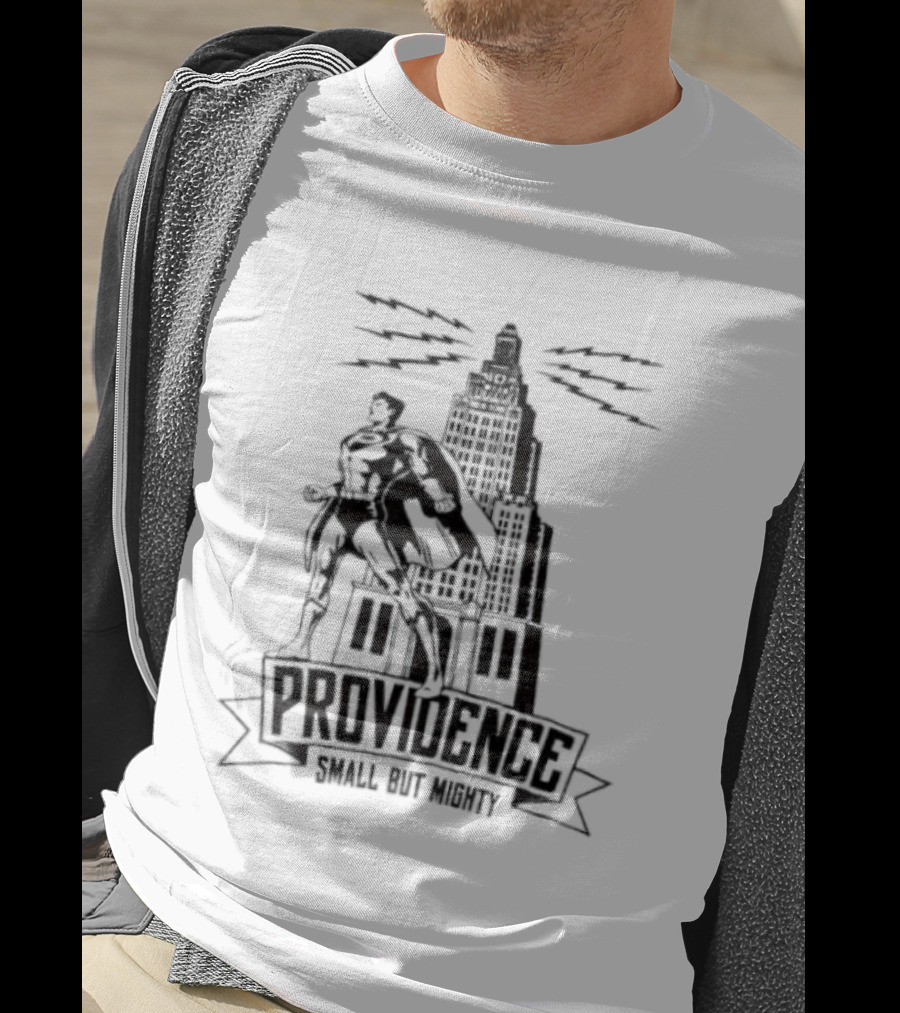 Providence Small But Mighty Superhero City Skyline T-Shirt