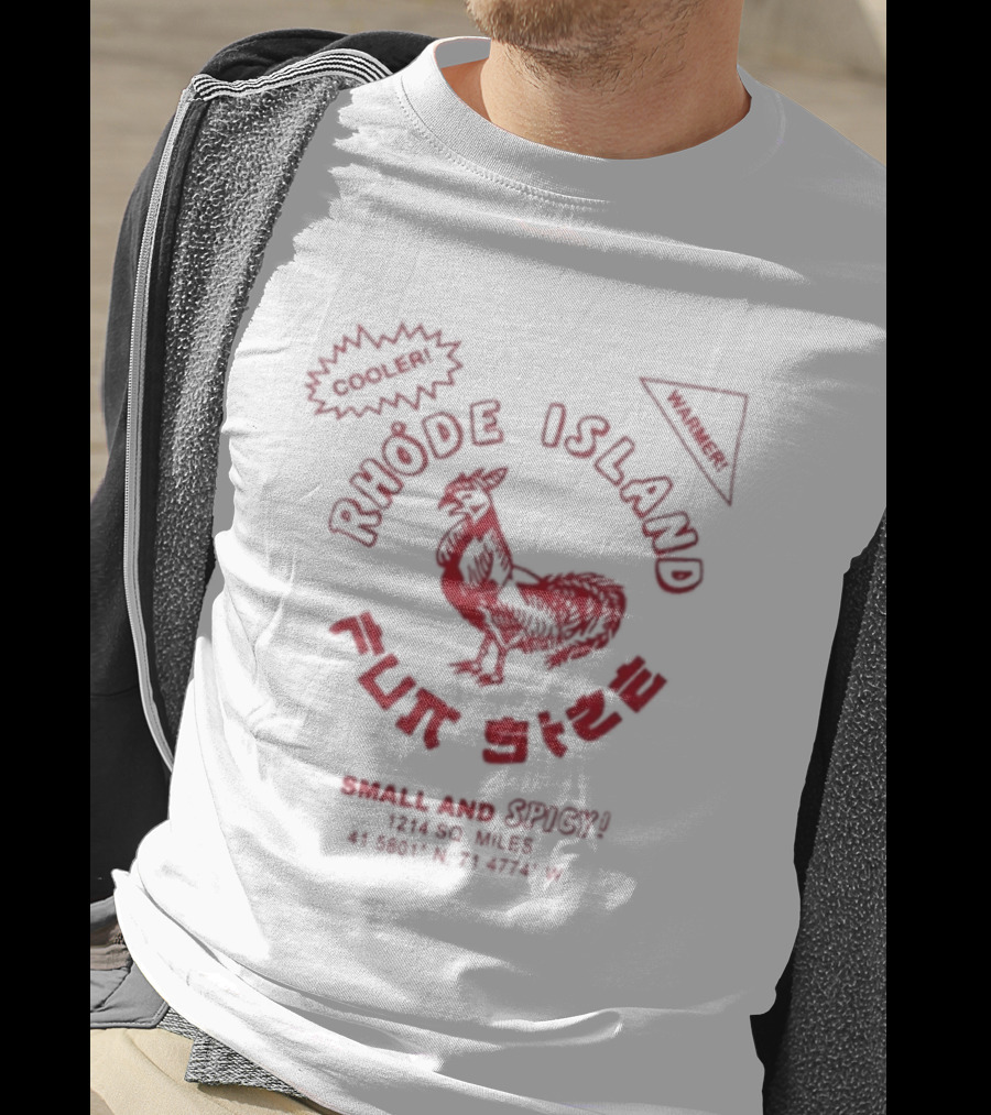 Rhode Island Fun Size Small And Spicy Sriracha Sauce Chicken T-Shirt