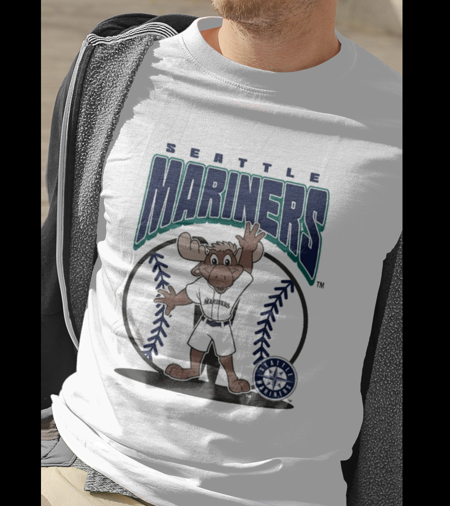 Seattle Mariners Moose Character Youth Mitchell & Ness Mania T-Shirt