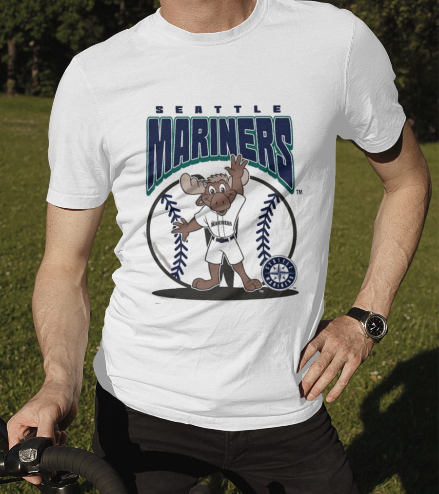 Seattle Mariners Moose Character Youth Mitchell & Ness Mania T-Shirt