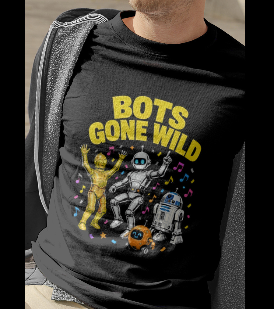 Bots Gone Wild With Star Wars Droids C 3PO R2 D2 Celebration T-Shirt