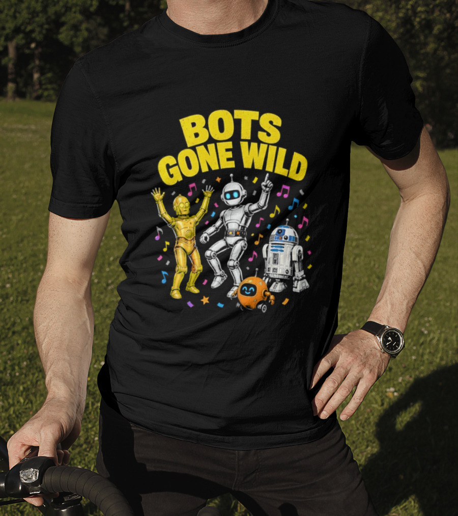 Bots Gone Wild With Star Wars Droids C 3PO R2 D2 Celebration T-Shirt