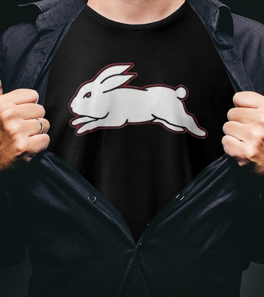 Jai 100th Game South Sydney Rabbitohs Iconic Rabbit Logo Celebration T-Shirt