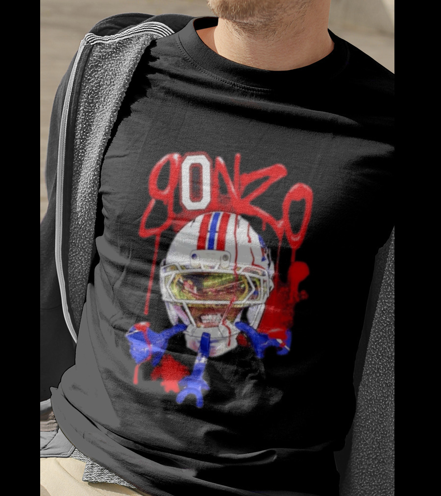 Christian Gonzalez Gonzo New England Patriots Football Helmets And Gear T-Shirt