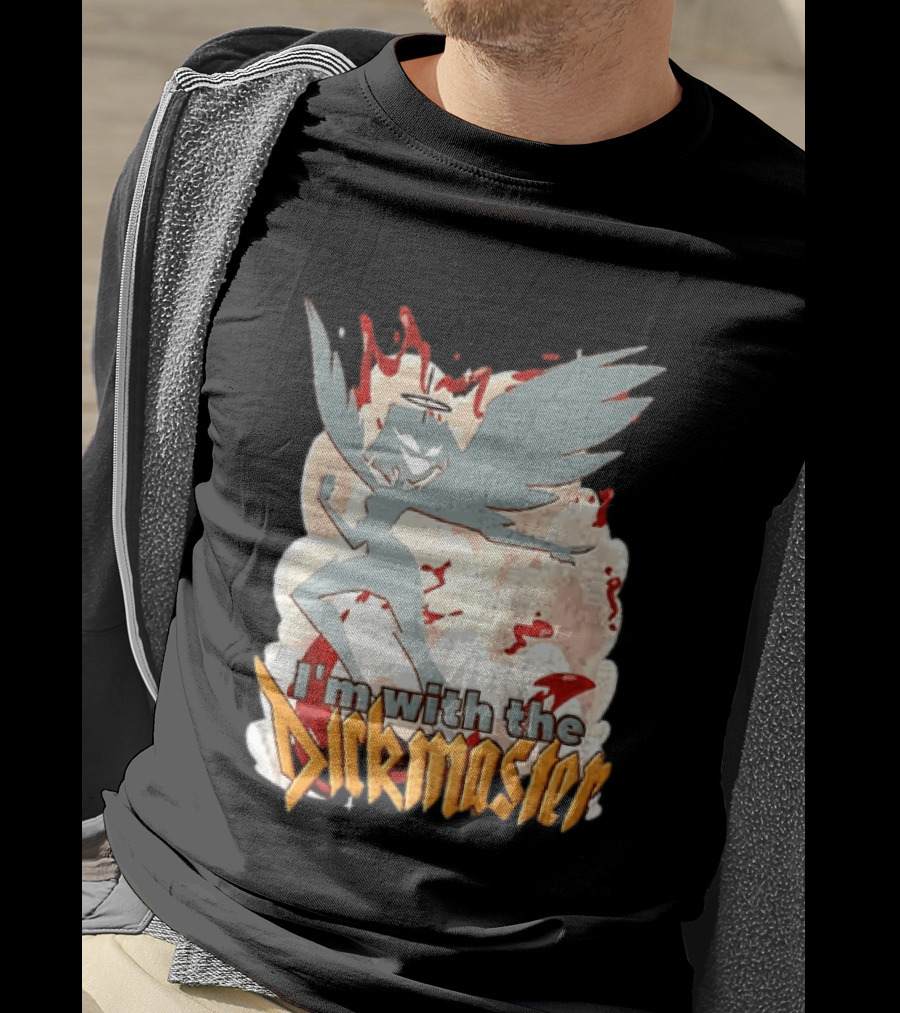 I'm With The Dickmaster Lute Hazbin Hotel Winged T-Shirt