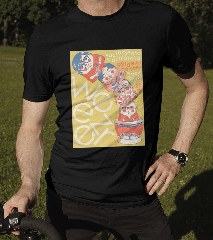 Sacramento California Golden 1 Center September 8 2026 Weezer Concert Matryoshka Dolls T-Shirt