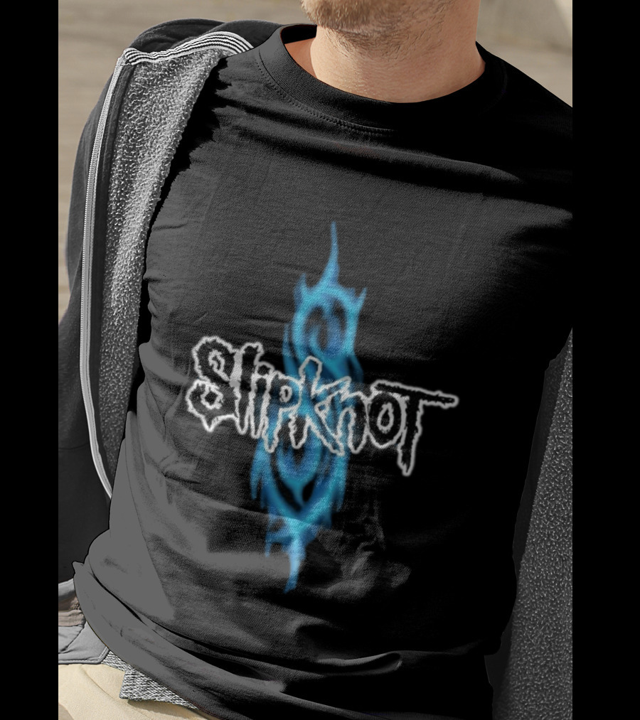 Slipknot Blue Tribal Flame Caustic Agnostic T-Shirt