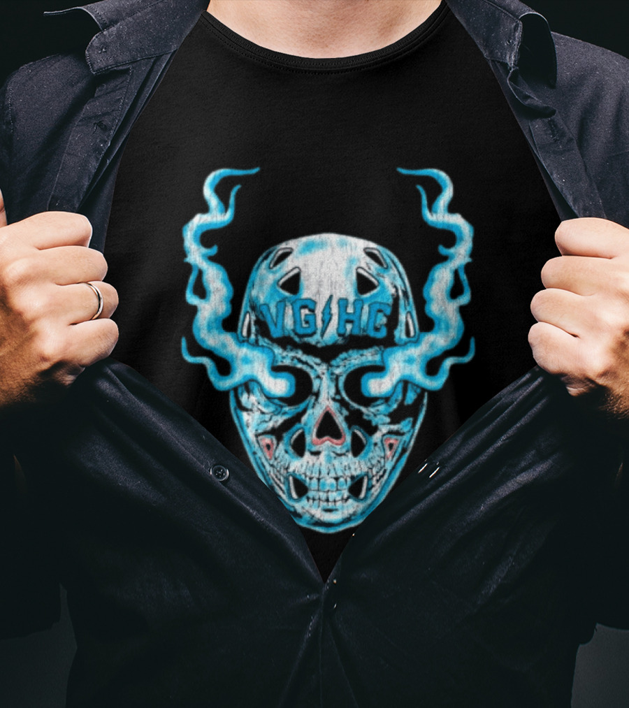 Violent Gentlemen Hockey Club VGHC Skull Mask Smoky Blue T-Shirt