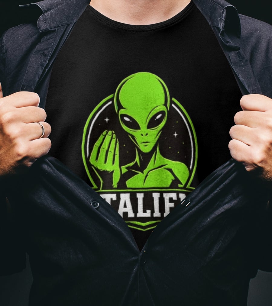 Italien Alien Hand Gesture Space Humor T-Shirt