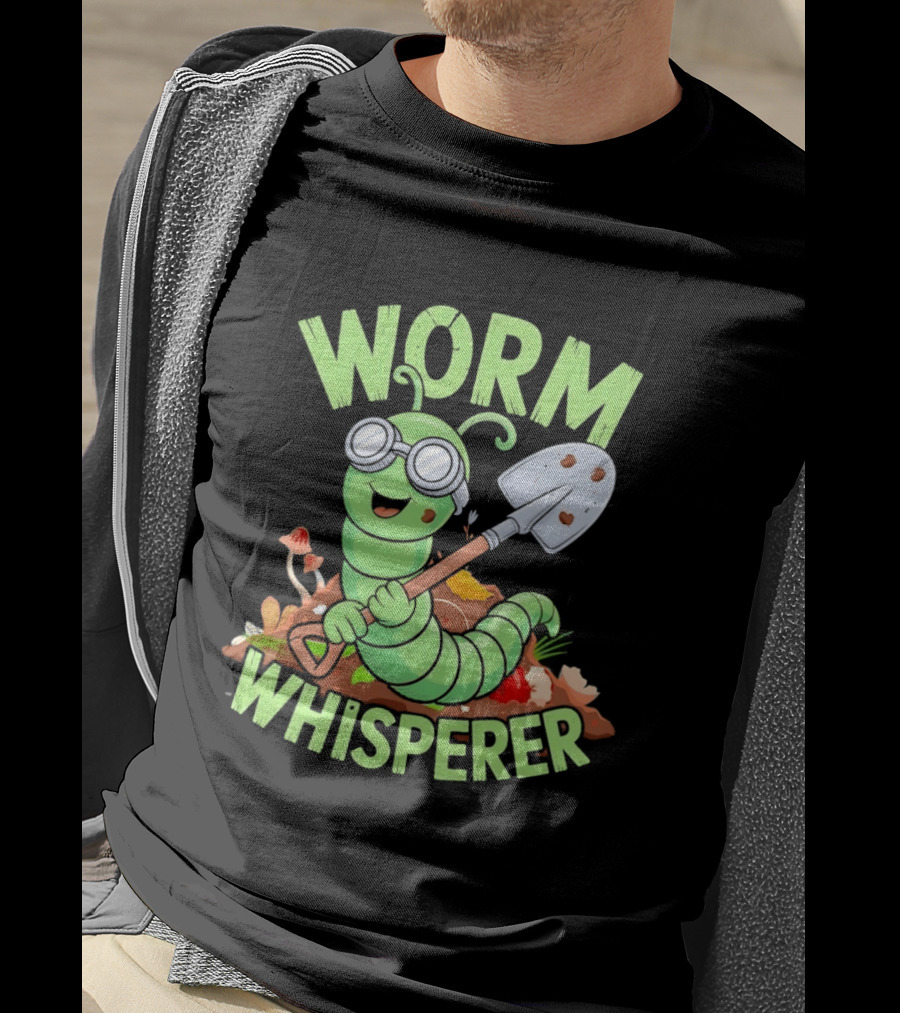 Worm Whisperer Compost Gardening Enthusiast Worm T-Shirt
