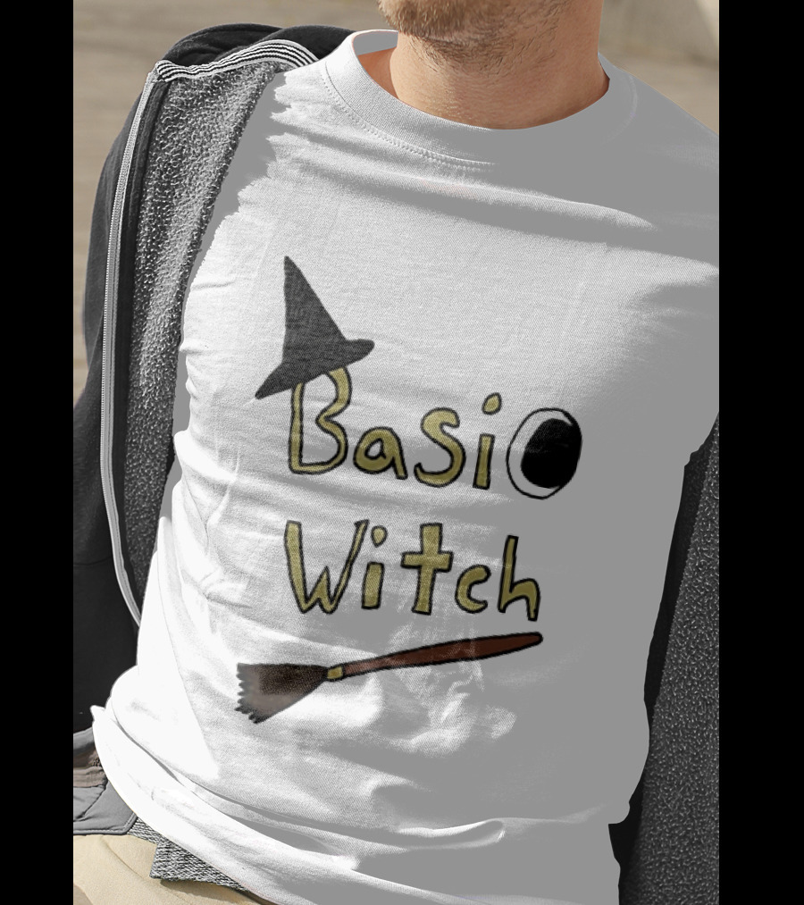 Basic Witch Halloween Witch Hat Broomstick T-Shirt