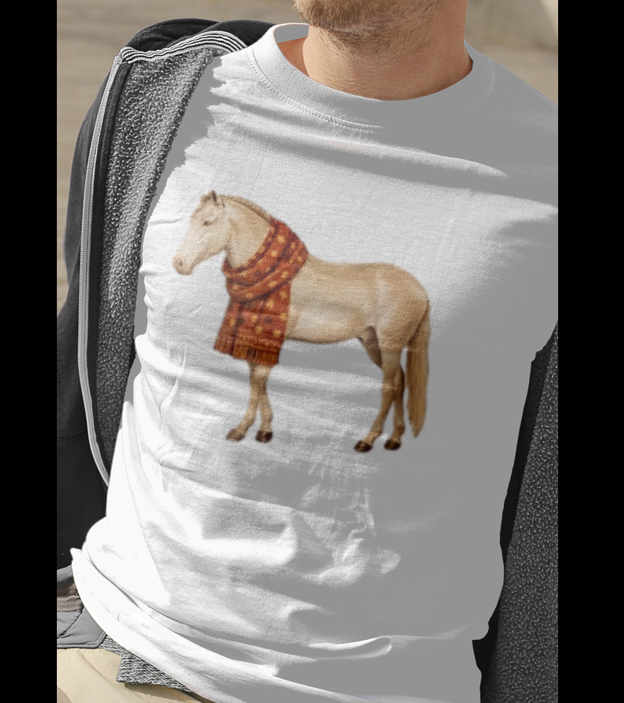 Did Someone Say Pumpkin Spice Latte Palomino Horse Autumn Leaf Scarf T-Shirt