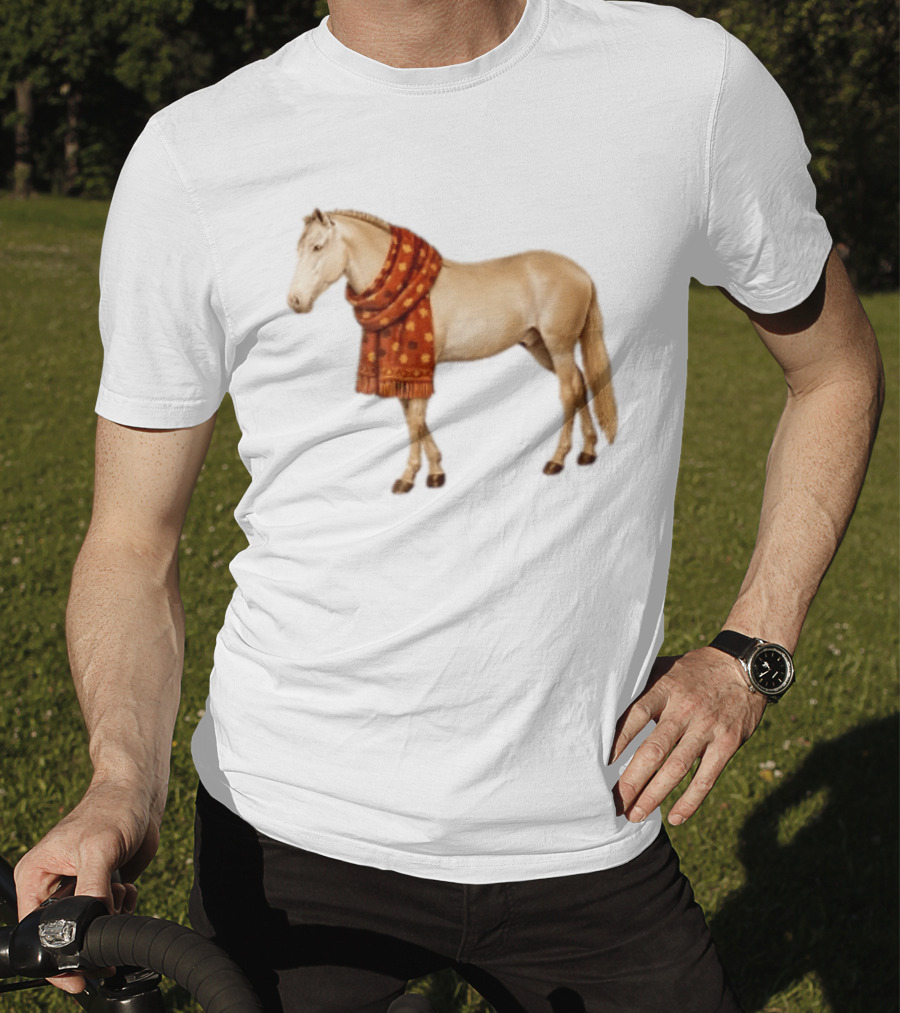 Did Someone Say Pumpkin Spice Latte Palomino Horse Autumn Leaf Scarf T-Shirt