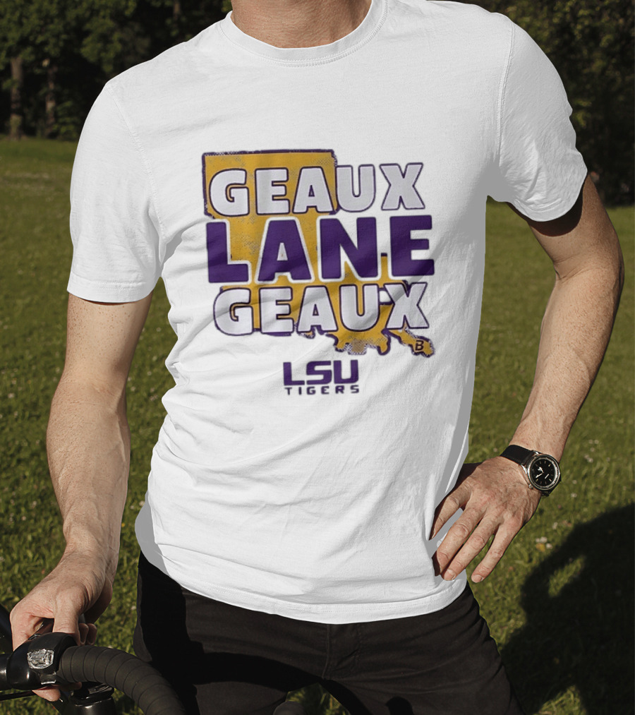 Geaux Lane Geaux LSU Tigers Louisiana State University Map T-Shirt