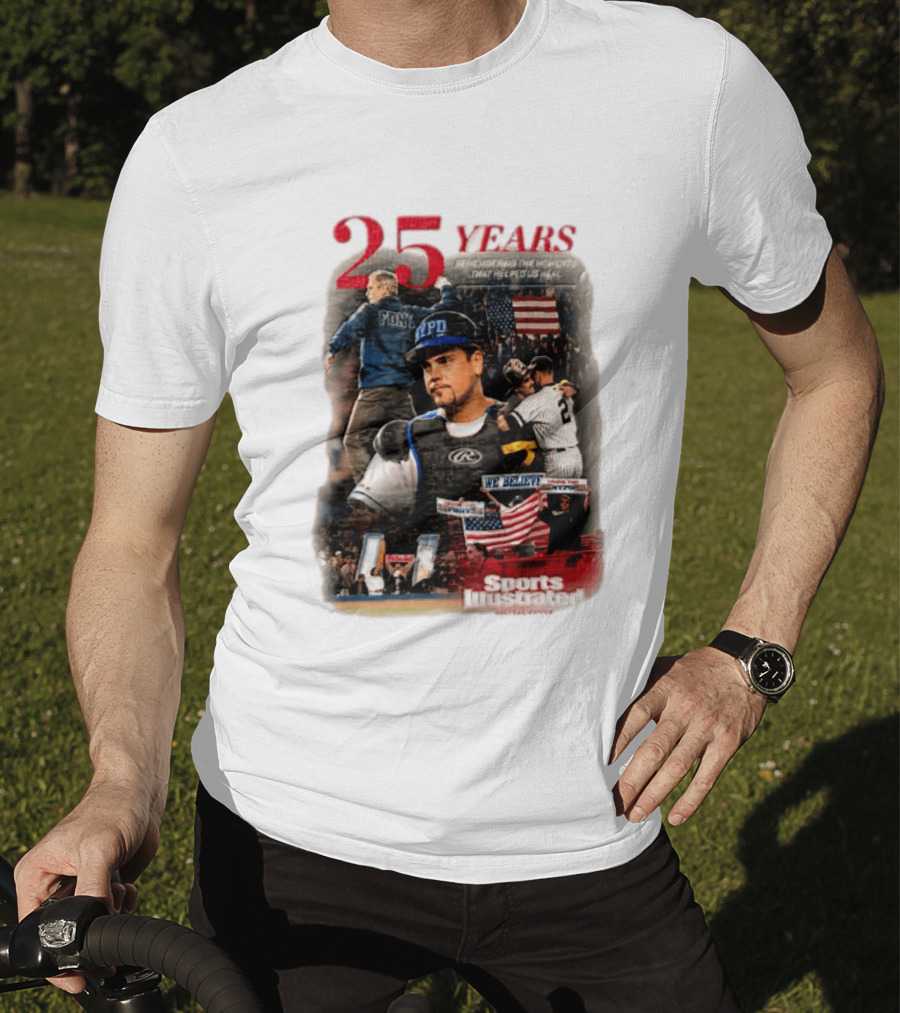 25 Years George W Bush Mike Piazza New York Mets Remembering 9 11 Sports Illustrated T-Shirt