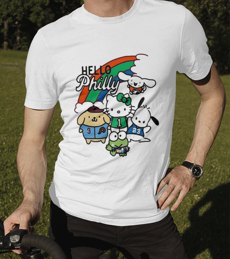 Hello Philly Sanrio Characters Rainbow Sports Team T-Shirt