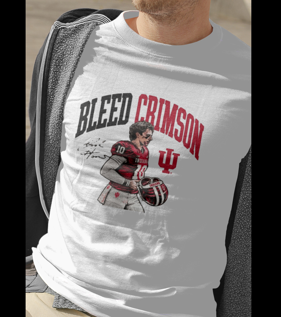 Bleed Crimson Indiana Josh Hoover IU Football T-Shirt