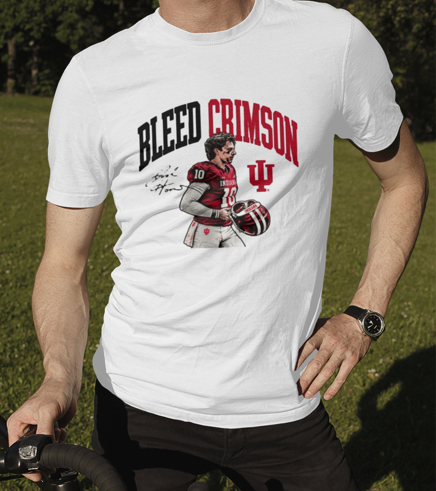 Bleed Crimson Indiana Josh Hoover IU Football T-Shirt