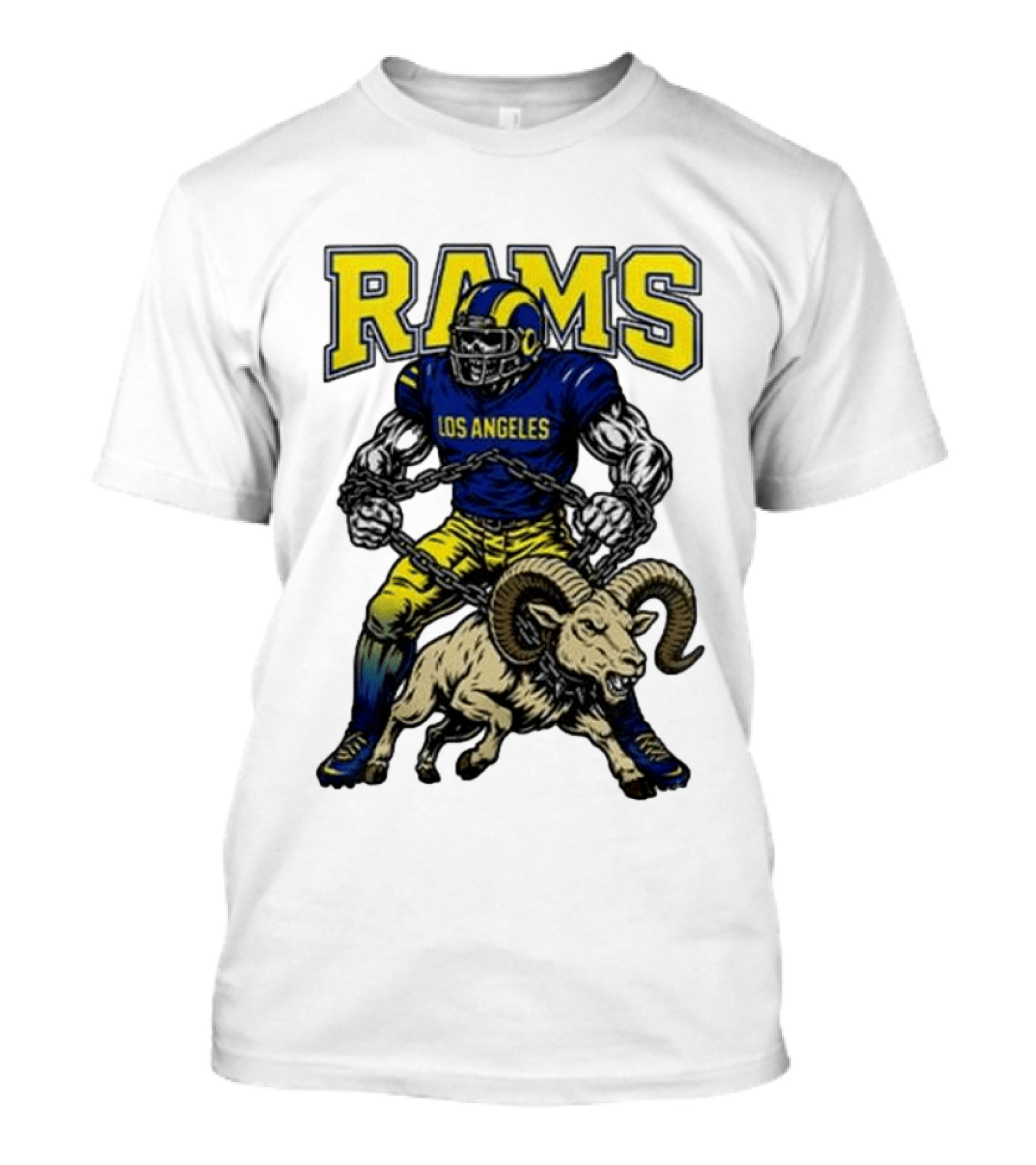 Los Angeles Rams Chain Wielding Mascot Power T-Shirt