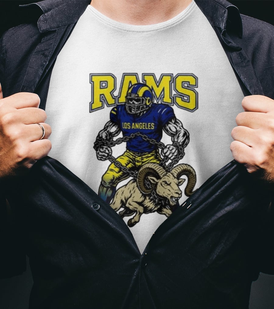 Los Angeles Rams Chain Wielding Mascot Power T-Shirt