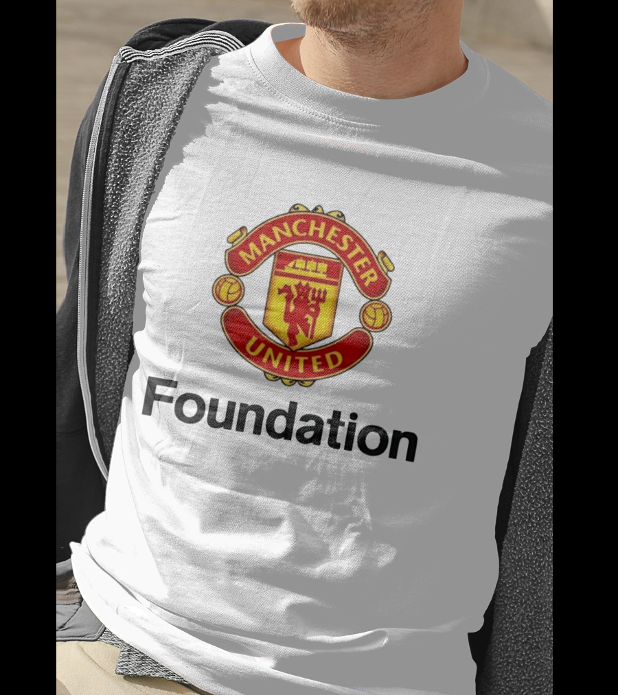 Manchester United Foundation Logo Man Utd Charity Football Initiative T-Shirt